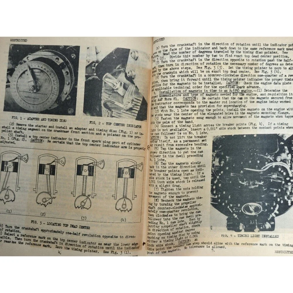 1945 B-29 Superfortress Engines M And I Manual Restricted Maintenance Training